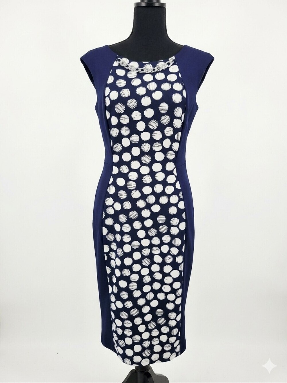 New Womens En Focus dress size 6 in Navy and white